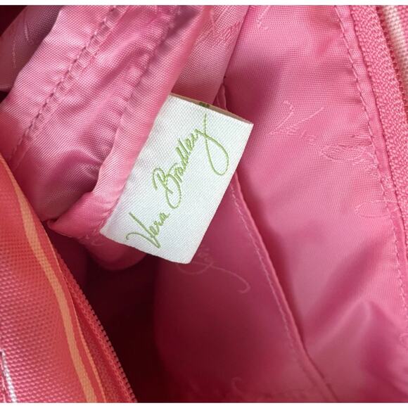 Vera Bradley Pink Tonal Stripe Lighten Up Slim Crossbody Bag purse - Picture 9 of 10